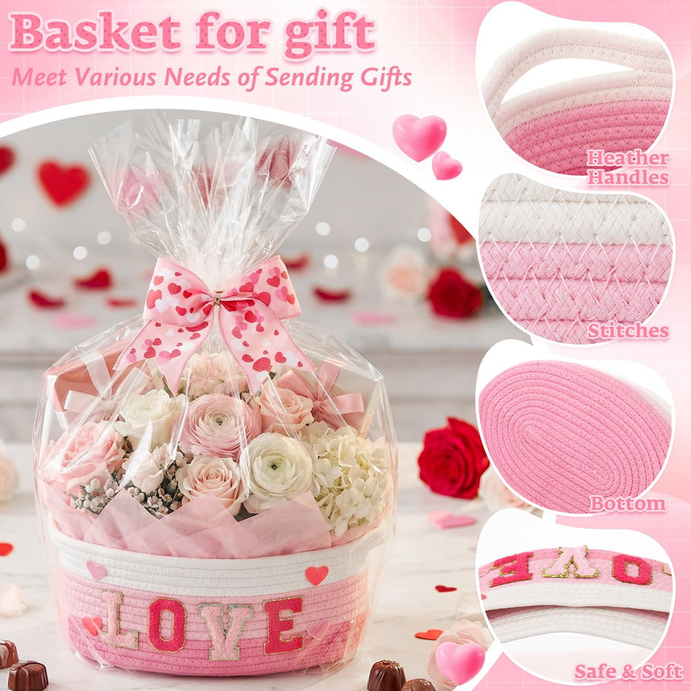 Colingmill Valentine basket decorative bow adds instant elegance.