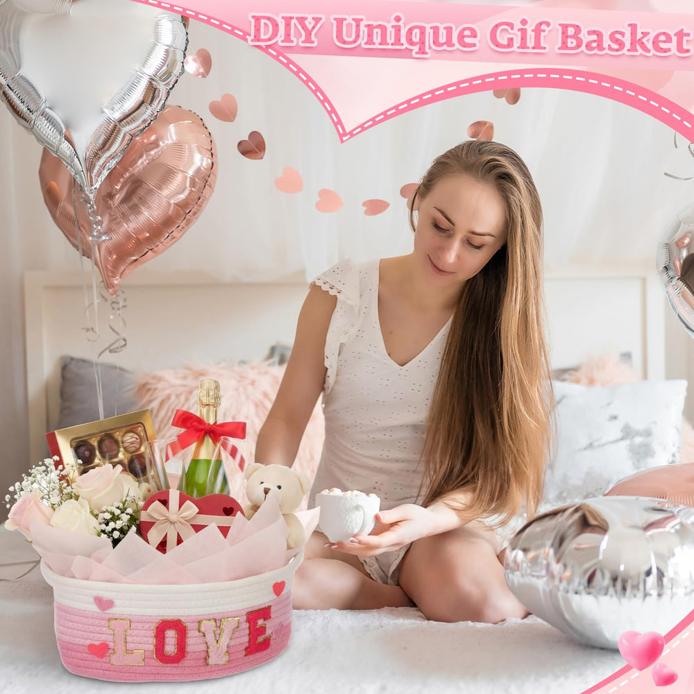 Colingmill Valentine basket greeting card complements gifting moment.
