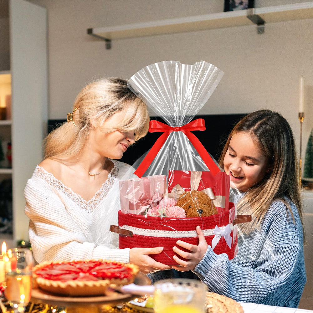 Colingmill gift basket with ribbon bag for quick presentation.