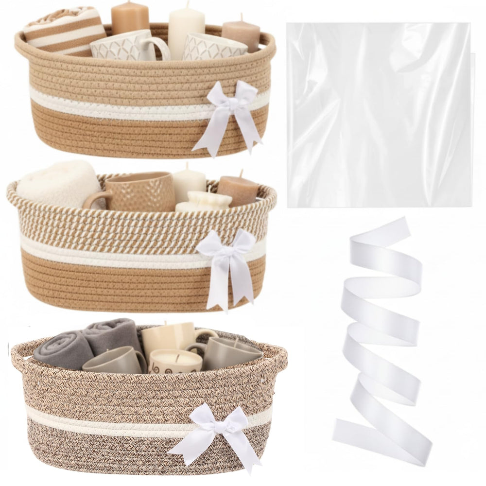 Colingmill Valentines Day bow-woven basket set, ready for gifting ideas