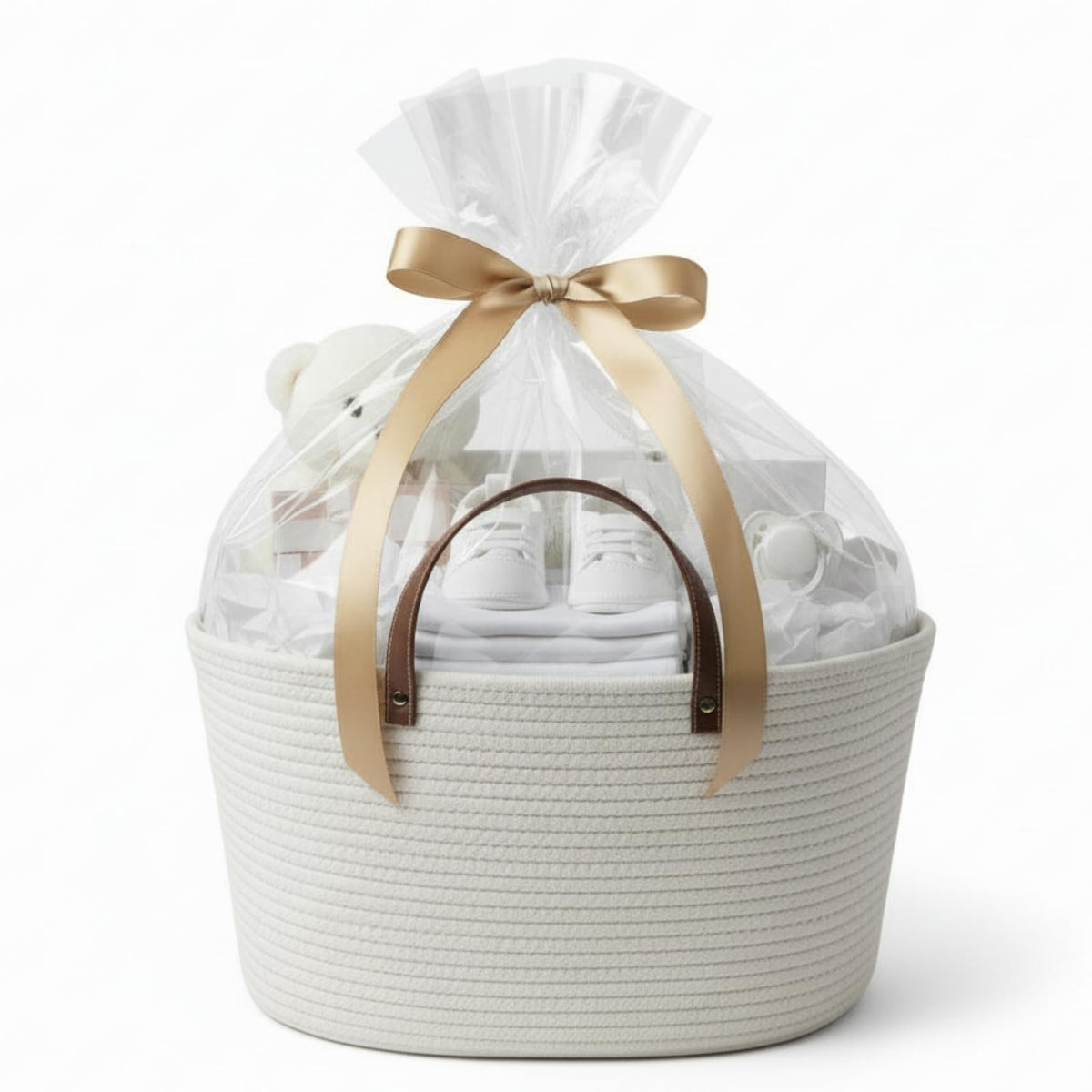 Colingmill Valentine gift basket with PU handle, ready to gift and store.