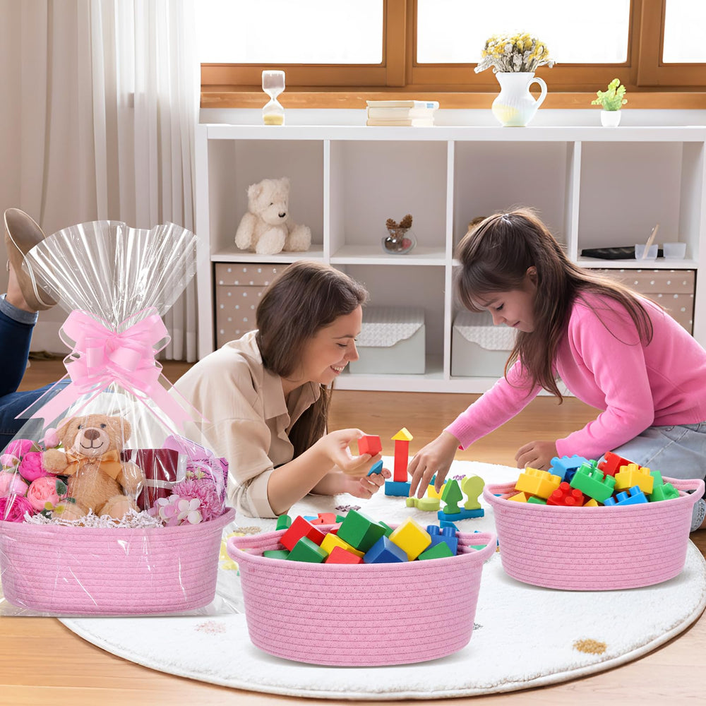 Colingmill raffia filler creates natural texture inside the basket.