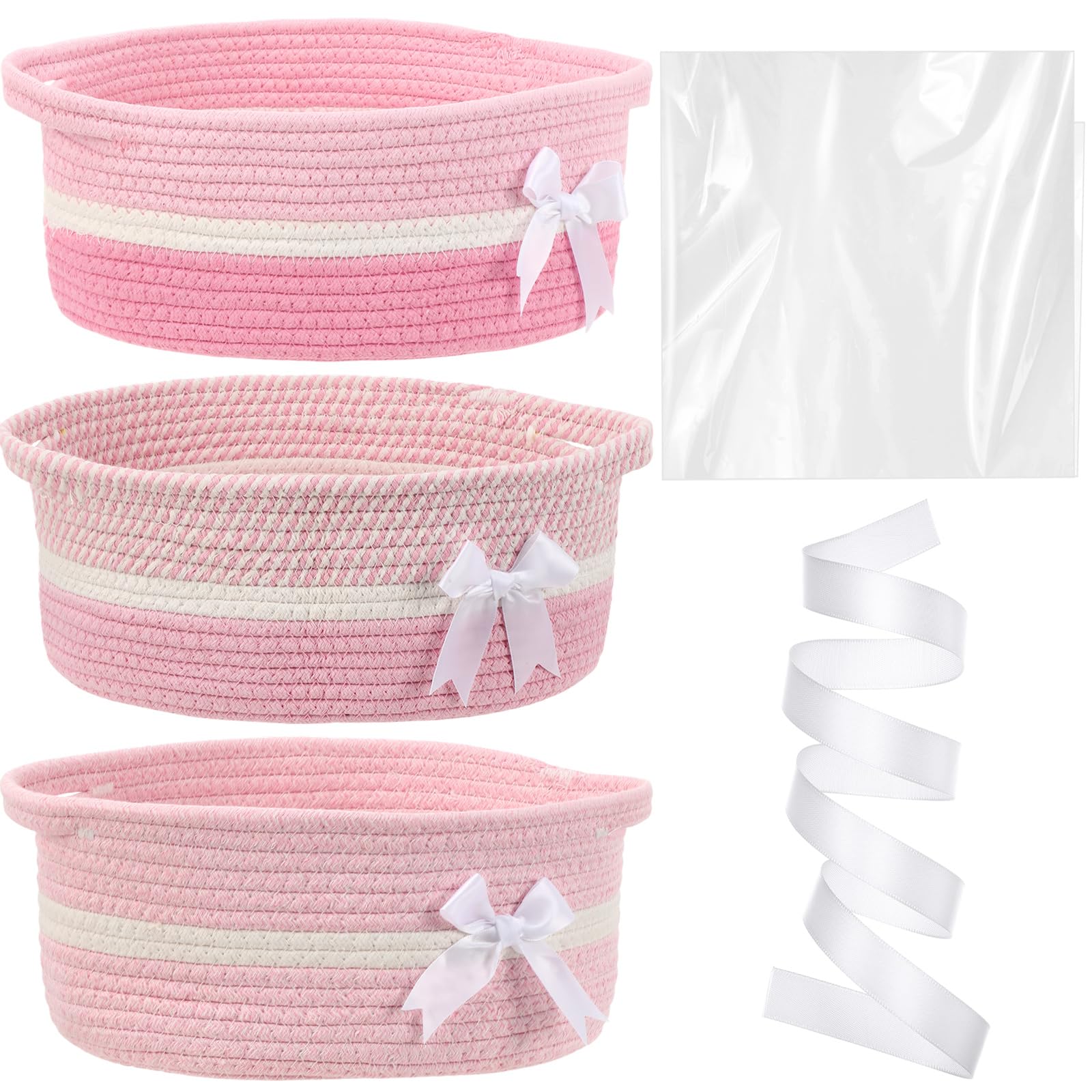 Colingmill wedding and birthday table decor using pink basket set.