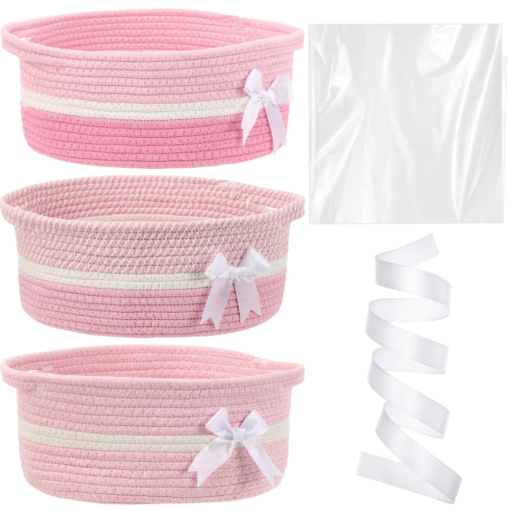 Colingmill wedding and birthday table decor using pink basket set.