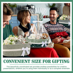 Colingmill white satin ribbon adds an elegant finishing touch for presents.