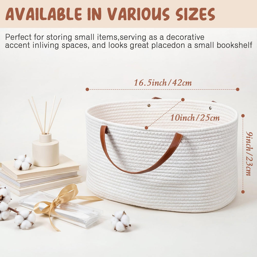 Colingmill woven basket with open mouth for easy access to contents.