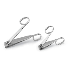 Collections Etc E Z Grip nail clippers, large and small pair, ergonomic grip for easier trimming