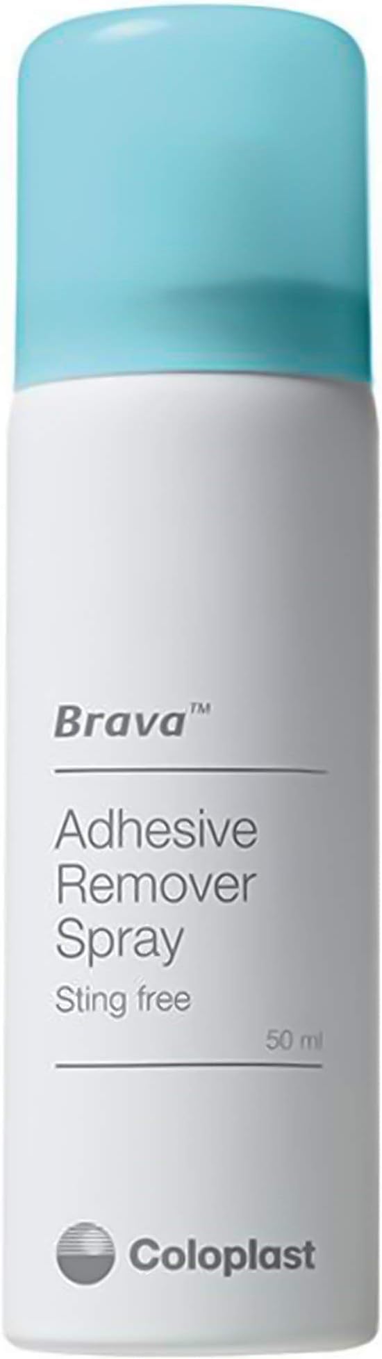 Coloplast Brava Adhesive Remover label closeup showing silicone-based formula