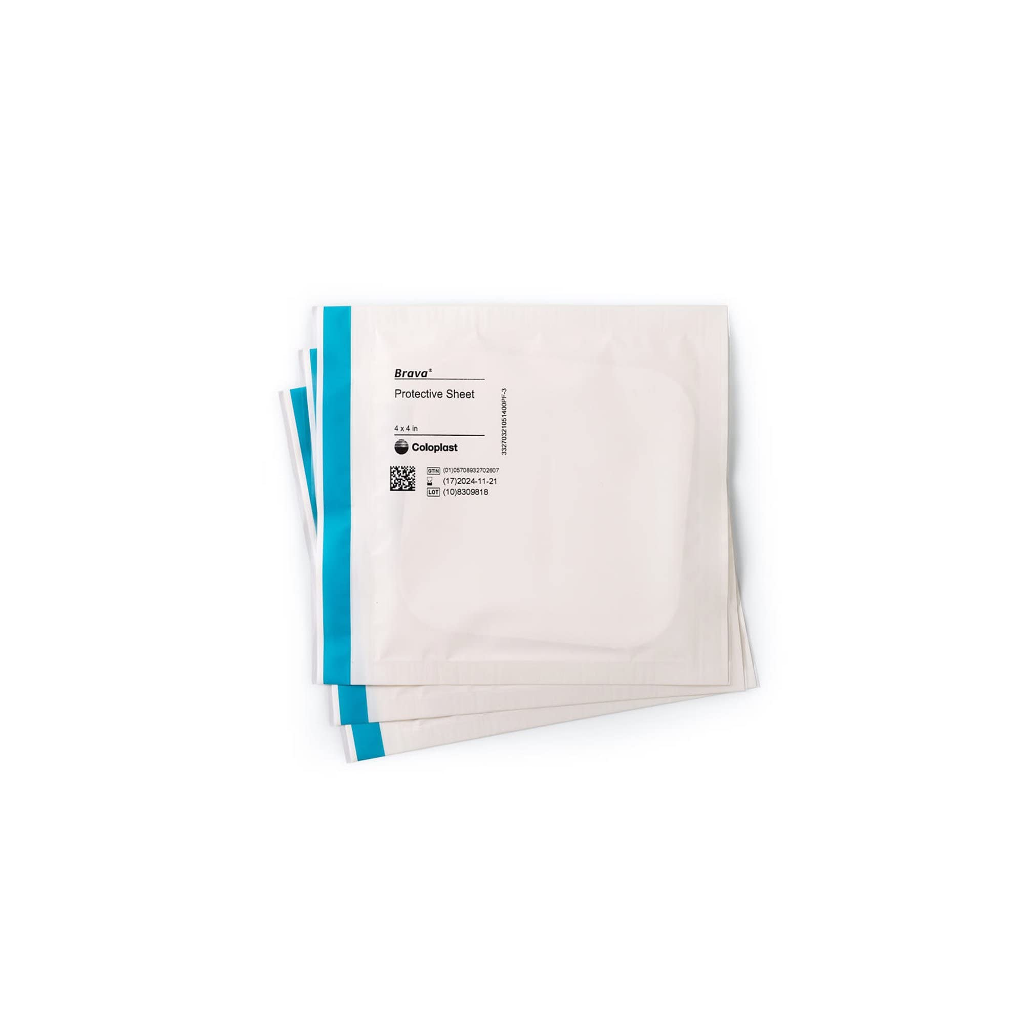 Coloplast Brava hydrocolloid close-up showing skin-friendly design