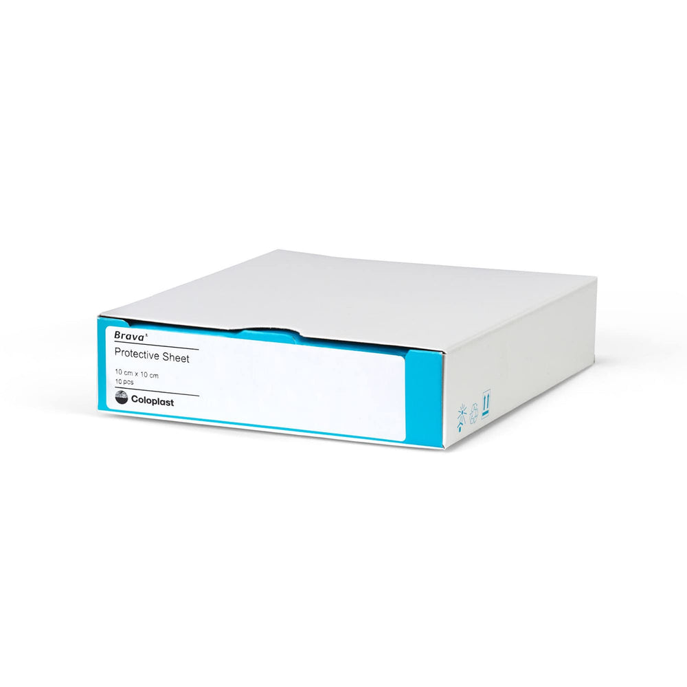 Coloplast Brava sheet adheres to moist skin securely.