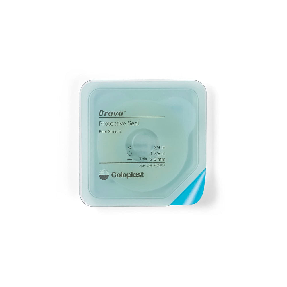 Coloplast Brava thin moldable ring seals skin around the stoma for leak protection.