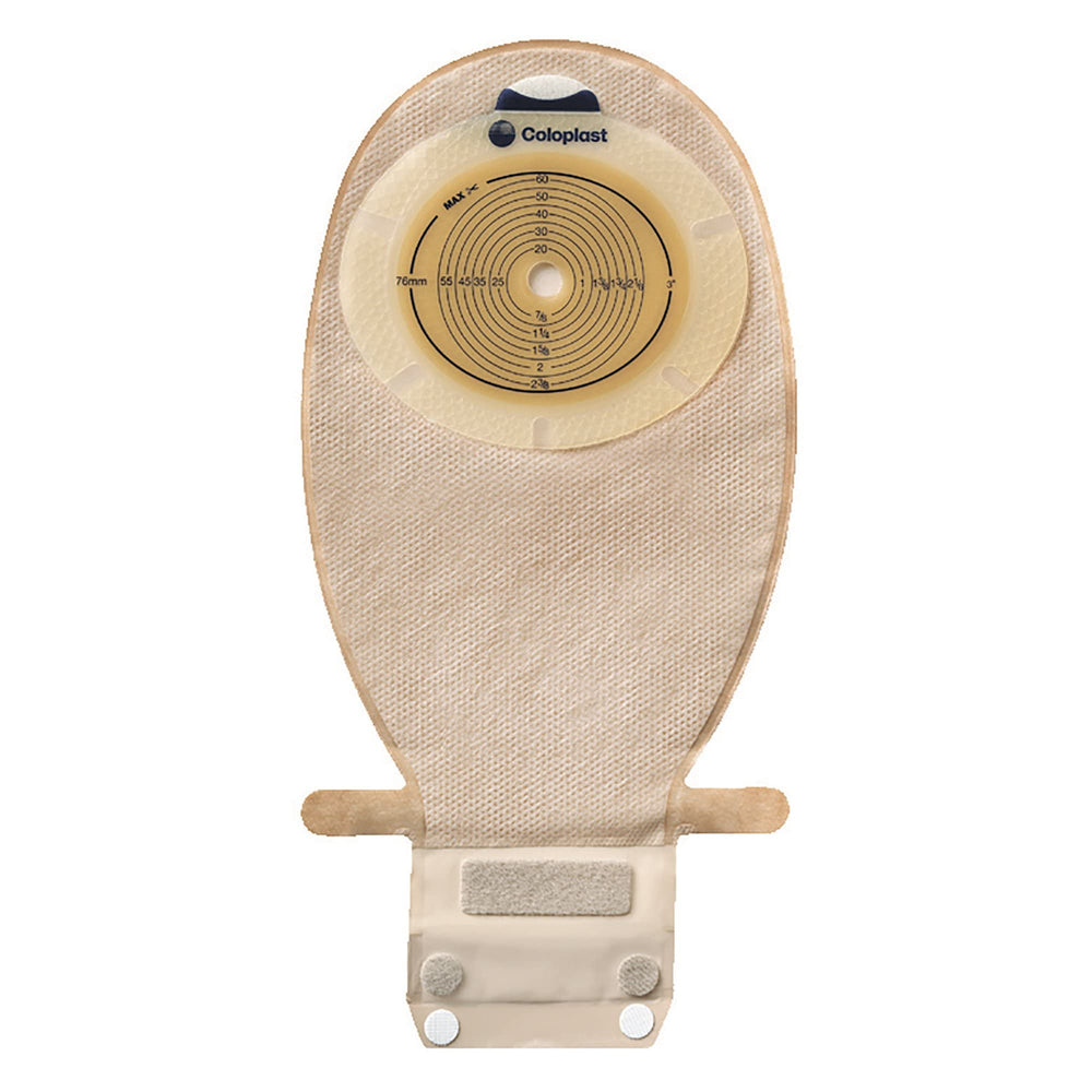 Coloplast Sensura integrated filter reduces odor for discreet wear.