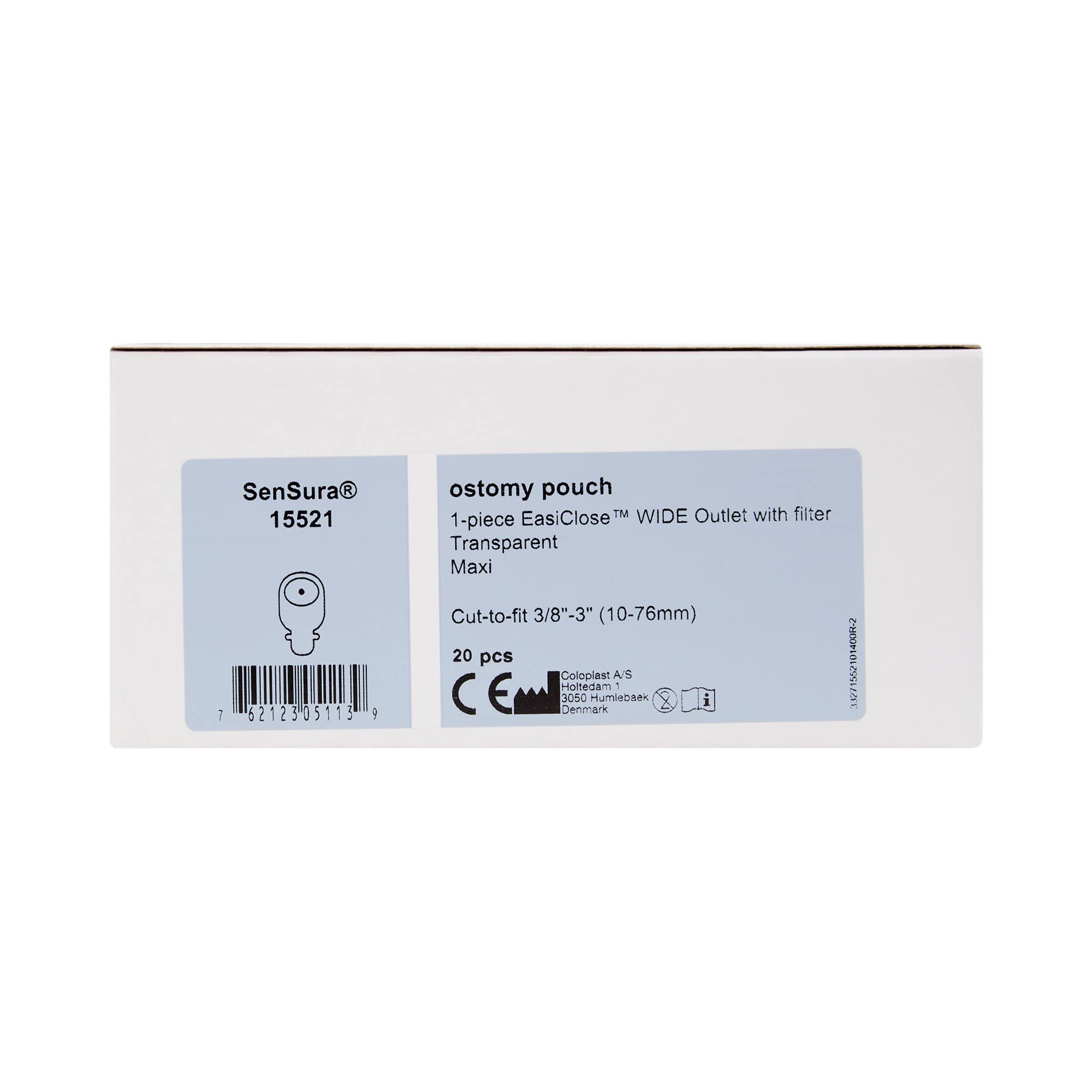 Coloplast Sensura pouch with soft cloth back for daily comfort and durability.