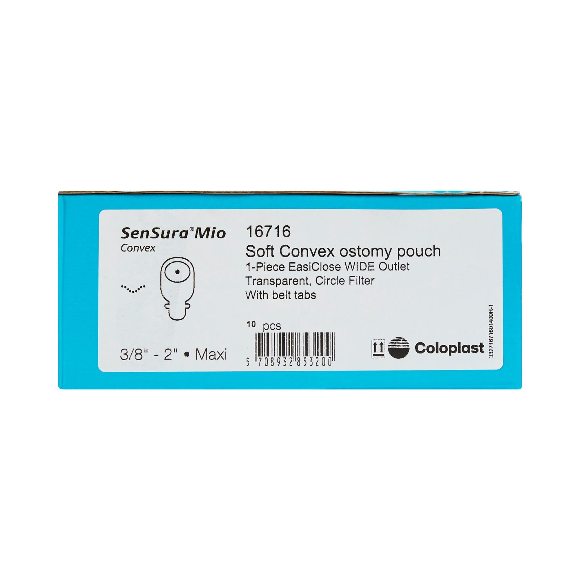 SenSura Mio adaptive convex shell with elastic adhesive for uneven skin.