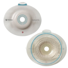 Coloplast SenSura Mio Click barrier connection with audible lock for secure two-piece use.