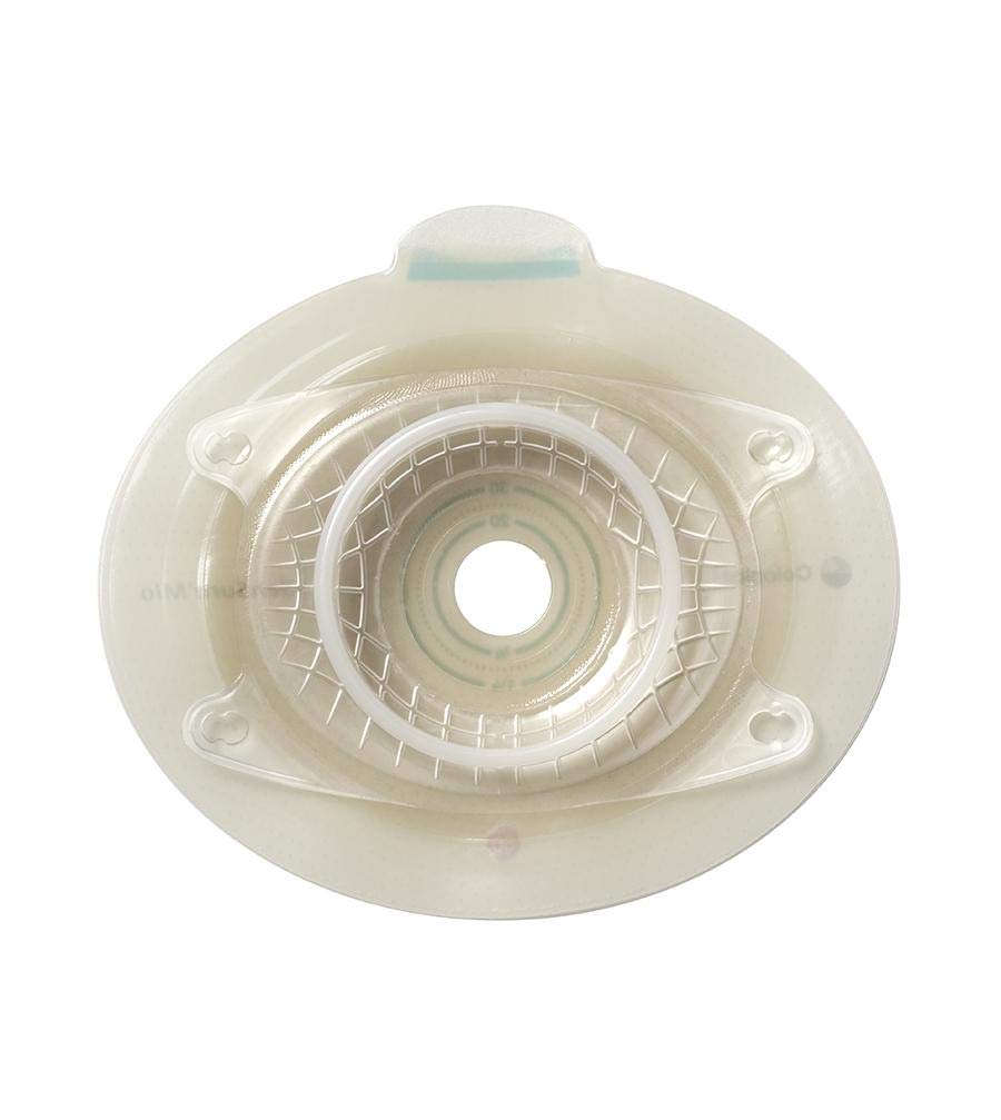 Coloplast SenSura Mio convex trim-to-fit ostomy barrier with elastic adhesive and blue code