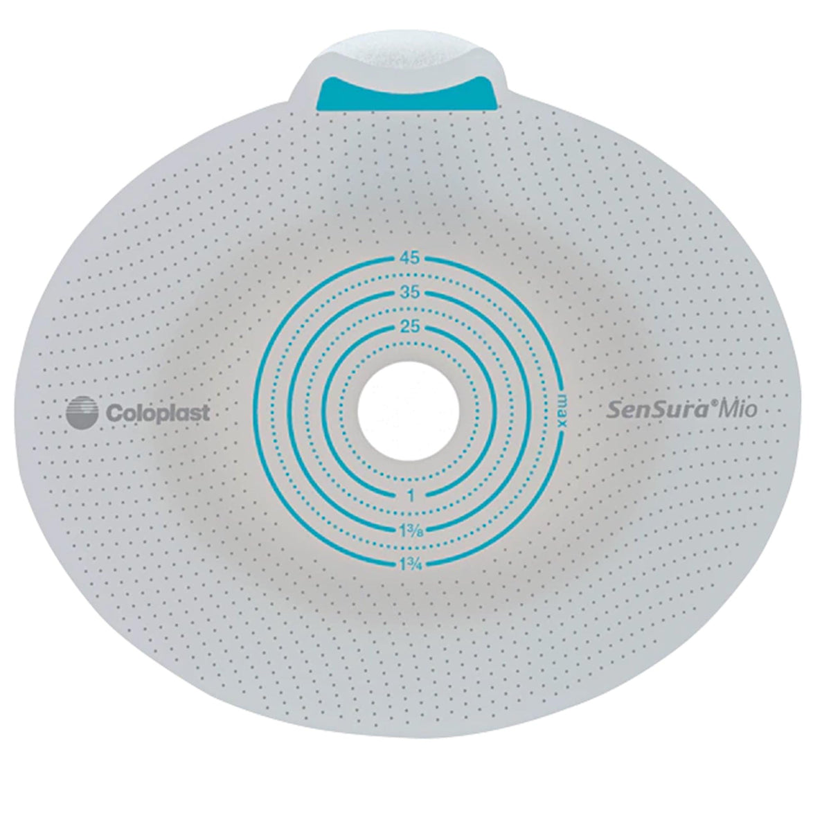 Coloplast SenSura Mio Flex 70mm barrier image shows flexible flange for secure daily wear.