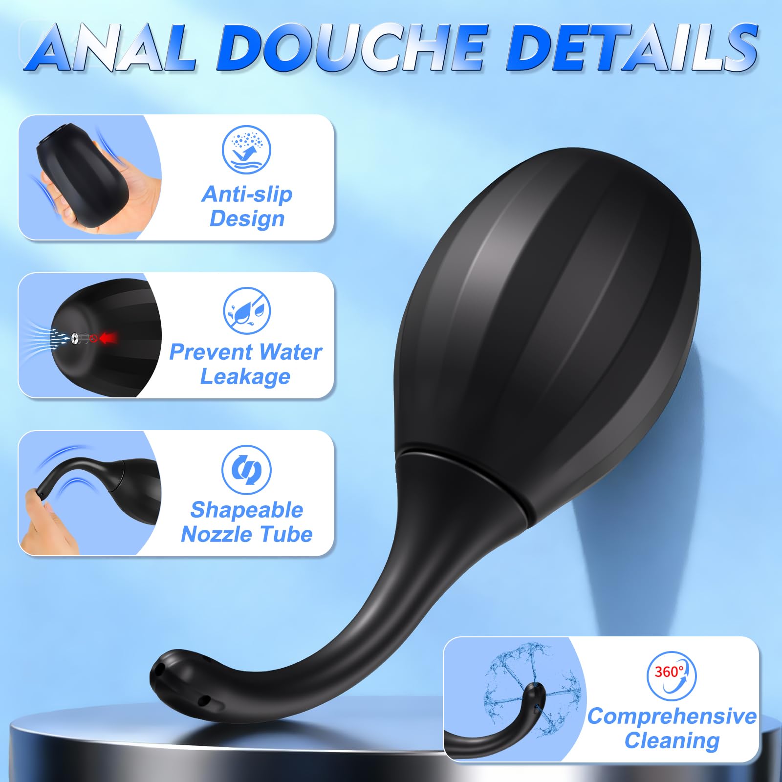 ColorfulParadise 360-degree cleaning with five spray holes for thorough rinse.