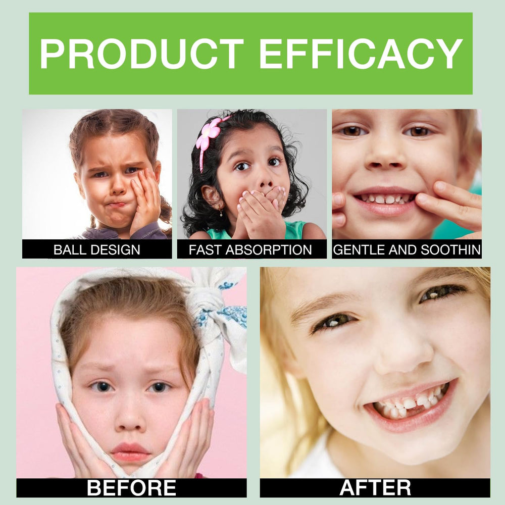 COLOTTE teething roller roll-application shows mess-free gum relief