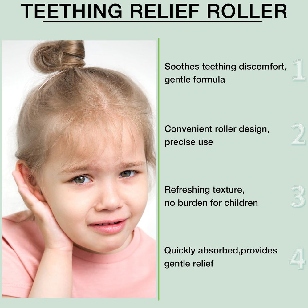 COLOTTE teething roller rose oil soothes gums during teething