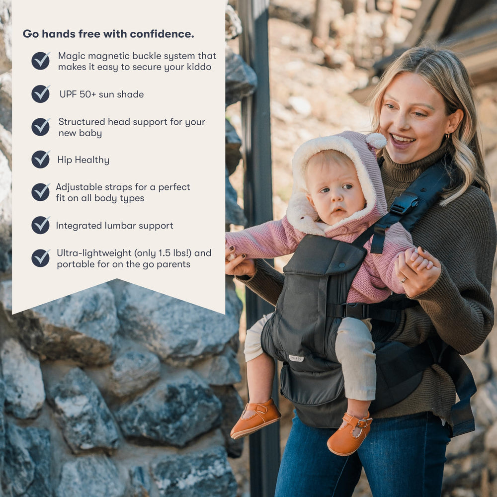 Colugo Baby Carrier adjustable waistband offers a customizable fit for parents