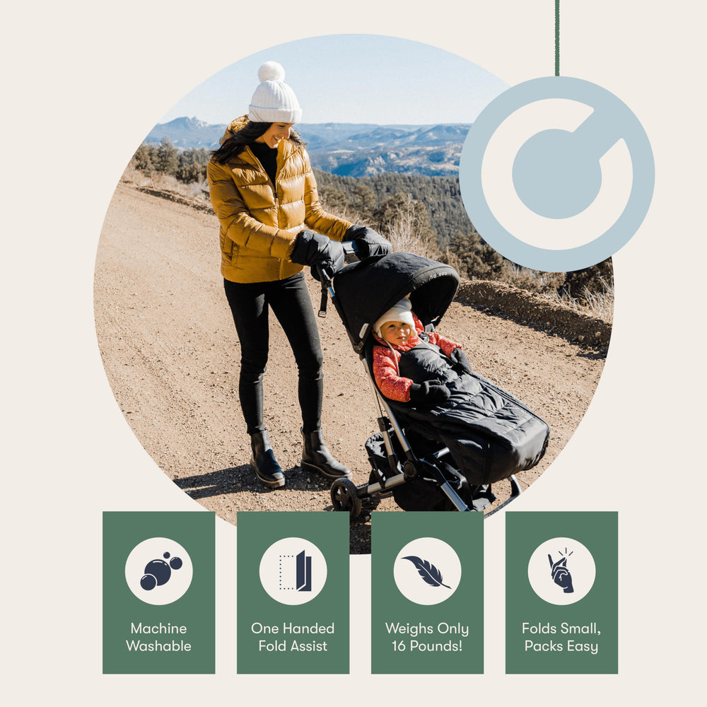 Colugo Olive five-point harness keeps little riders secure.