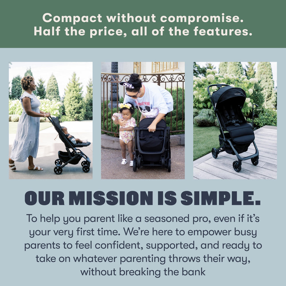 Colugo Compact Stroller+ accessories carry bag rain cover and cup holder