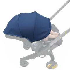 Colukii Doona+ canopy blue extended shade for sunny outings