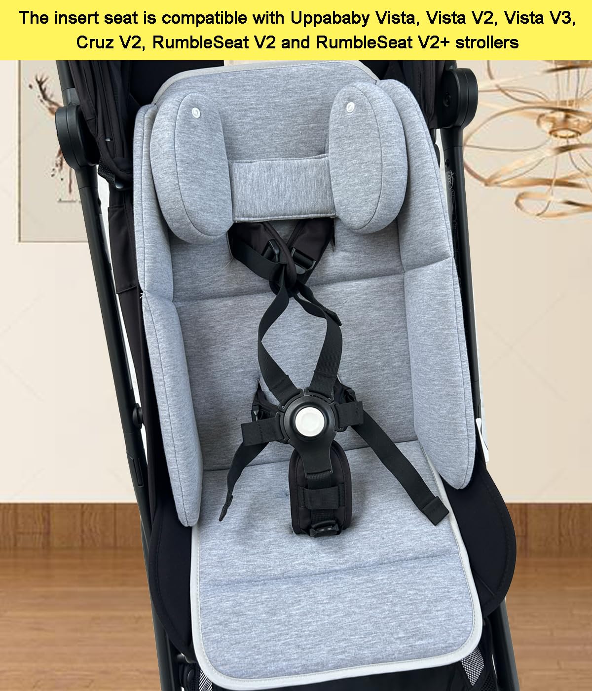 Colukii wedge back cushion adds stability for small babies