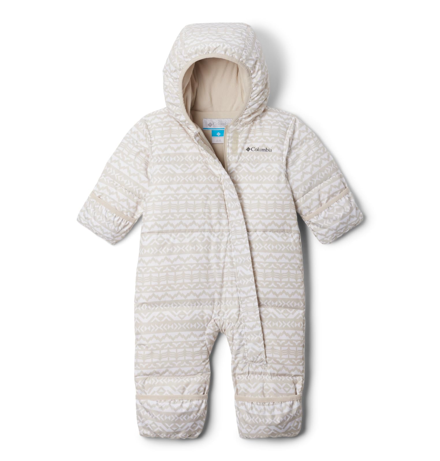 Columbia Baby Snuggly Bunny II bunting fold-over cuffs keep hands warm.