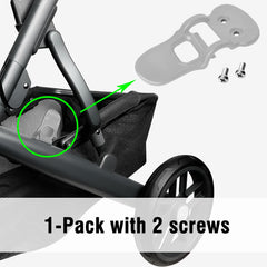 Com MUMU latch installation step for Uppababy Vista V1/V2, simple on-the-go repair.