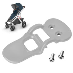Com MUMU replacement latch closeup on Uppababy Vista in gray for secure closure.
