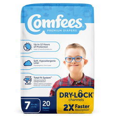 Comfees CMF7 SoftFlex waistband demonstrates flexible, snug fit for moving babies