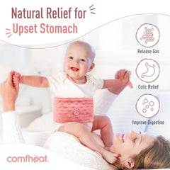 Comfheat baby swaddling belt close-up shows soft breathable fabric