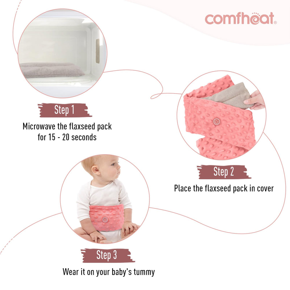 Comfheat safe-soft belly wrap designed for 0-3 years