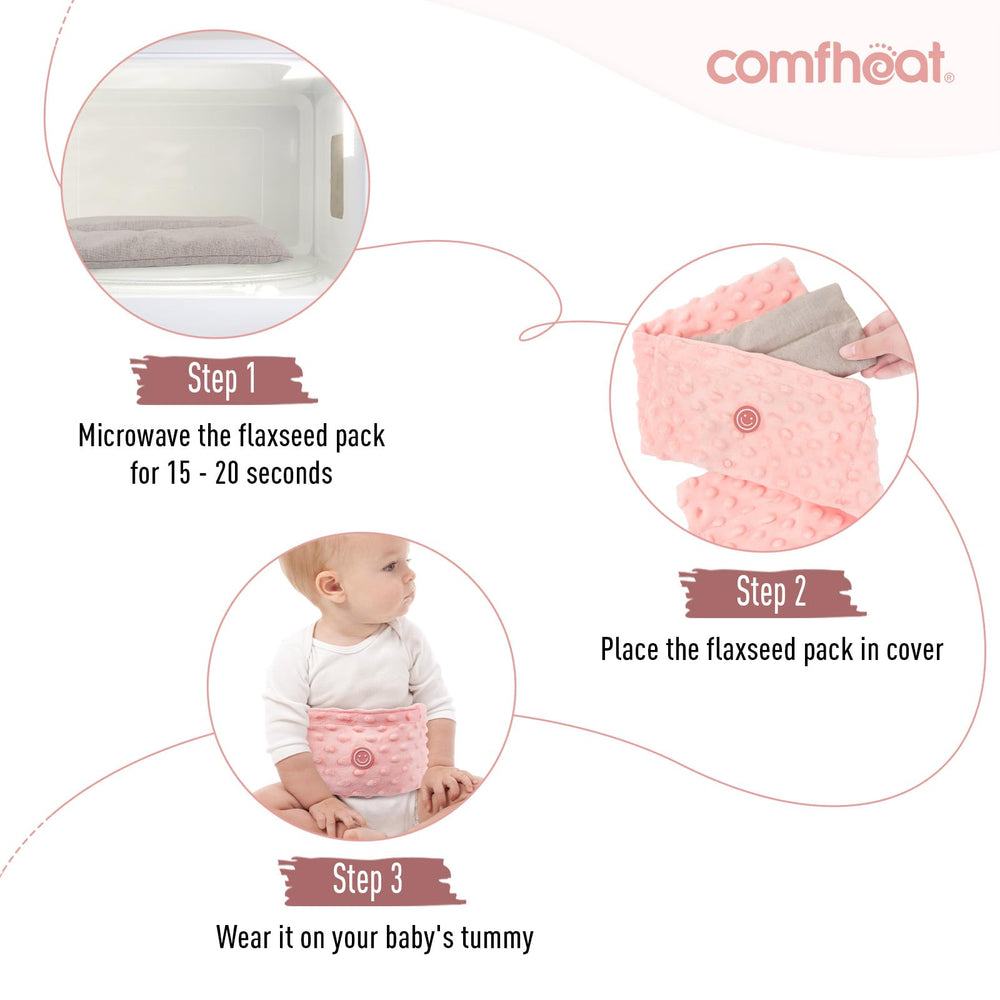 Close-up of soft breathable fabric used in Comfheat wrap in pink.