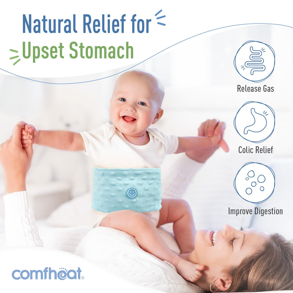 Comfheat soft fabric tummy wrap offers breathable comfort around the belly.
