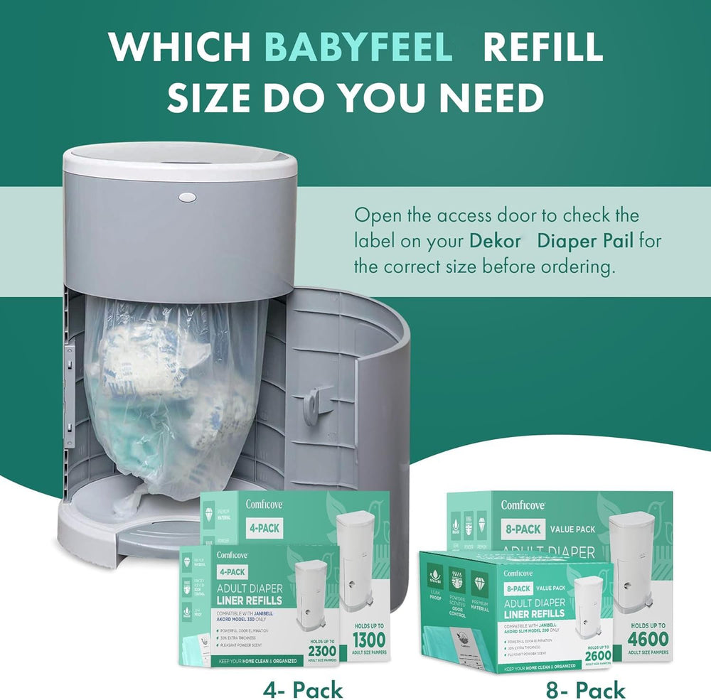 COMFICOVE eco-friendly disposal liners reduce waste and simplify disposal.