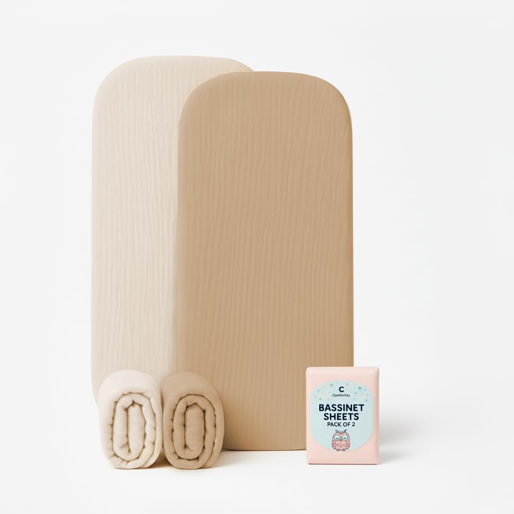 Comforista bassinet sheets fit oval and rectangular mattresses for a secure sleep surface