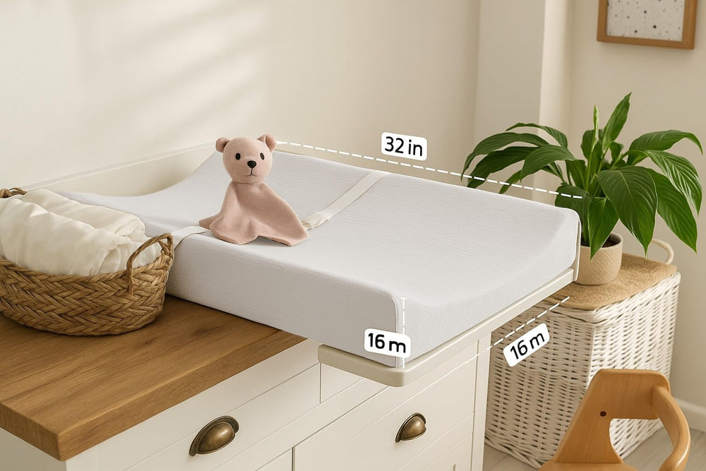 Comforista changing pad cover secure fit keeps corners in place during wiggles.