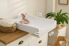 Comforista changing pad cover secure fit keeps corners in place during wiggles.