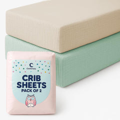 Comforista breathable muslin sheet promotes airflow for cooler sleep.