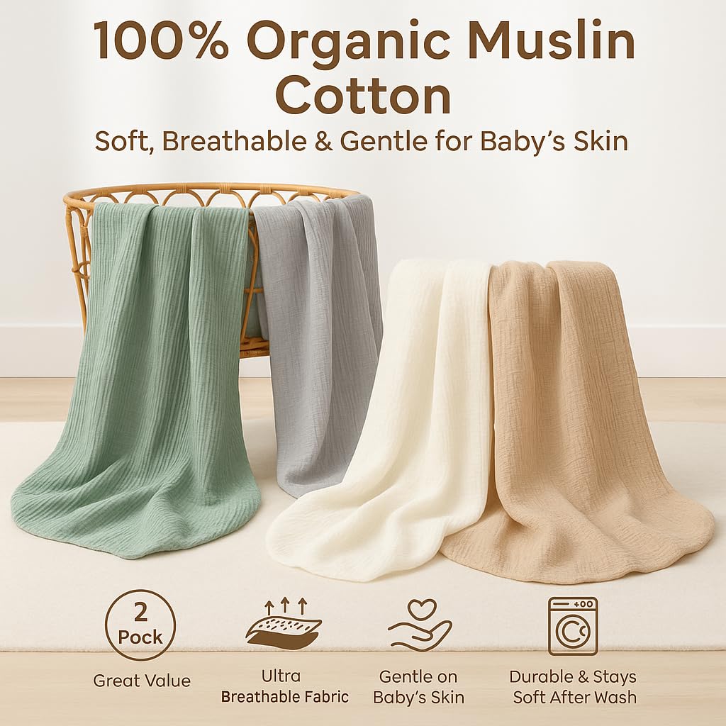 Comforista crib sheets in neutral colors fit any nursery theme.