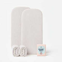 Comforista muslin bassinet sheets fit 33x17 rectangles and ovals securely