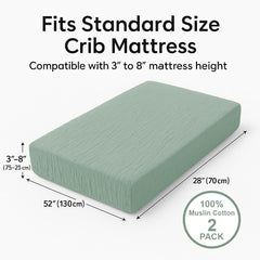 Comforista muslin crib sheet soft texture for gentle baby comfort.