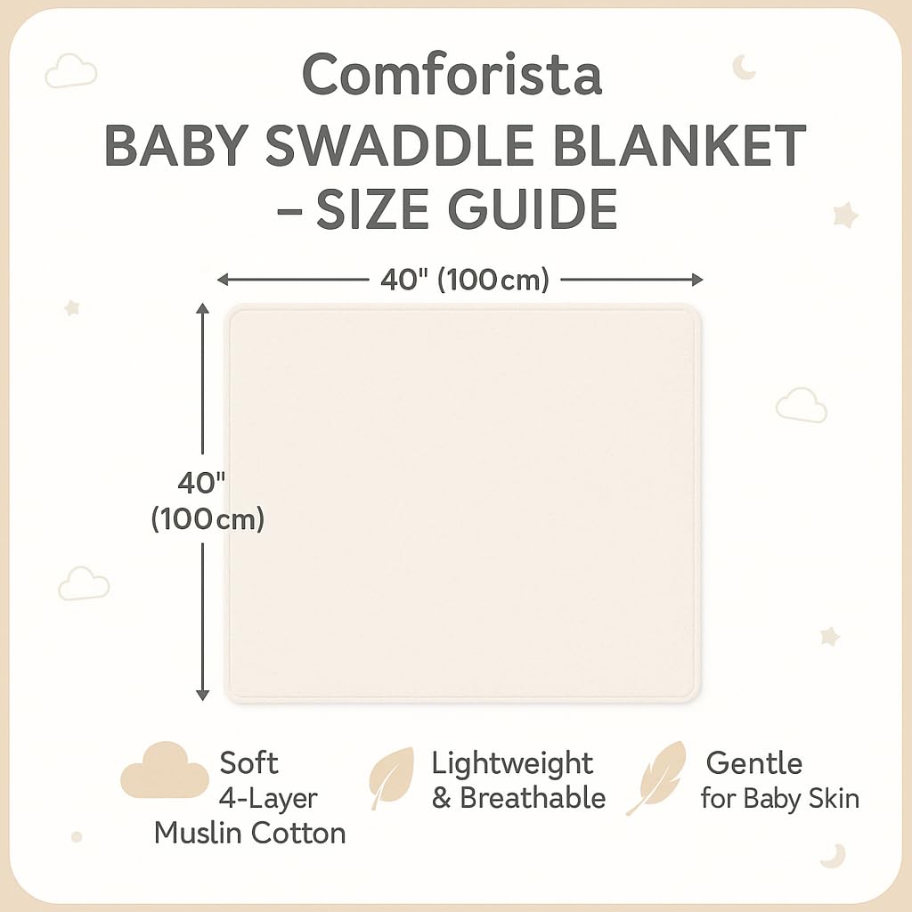 Close-up of ultra-soft muslin texture from Comforista swaddles.