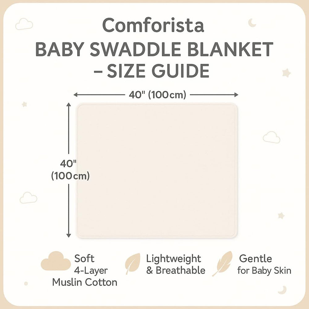 Close-up of ultra-soft muslin texture from Comforista swaddles.