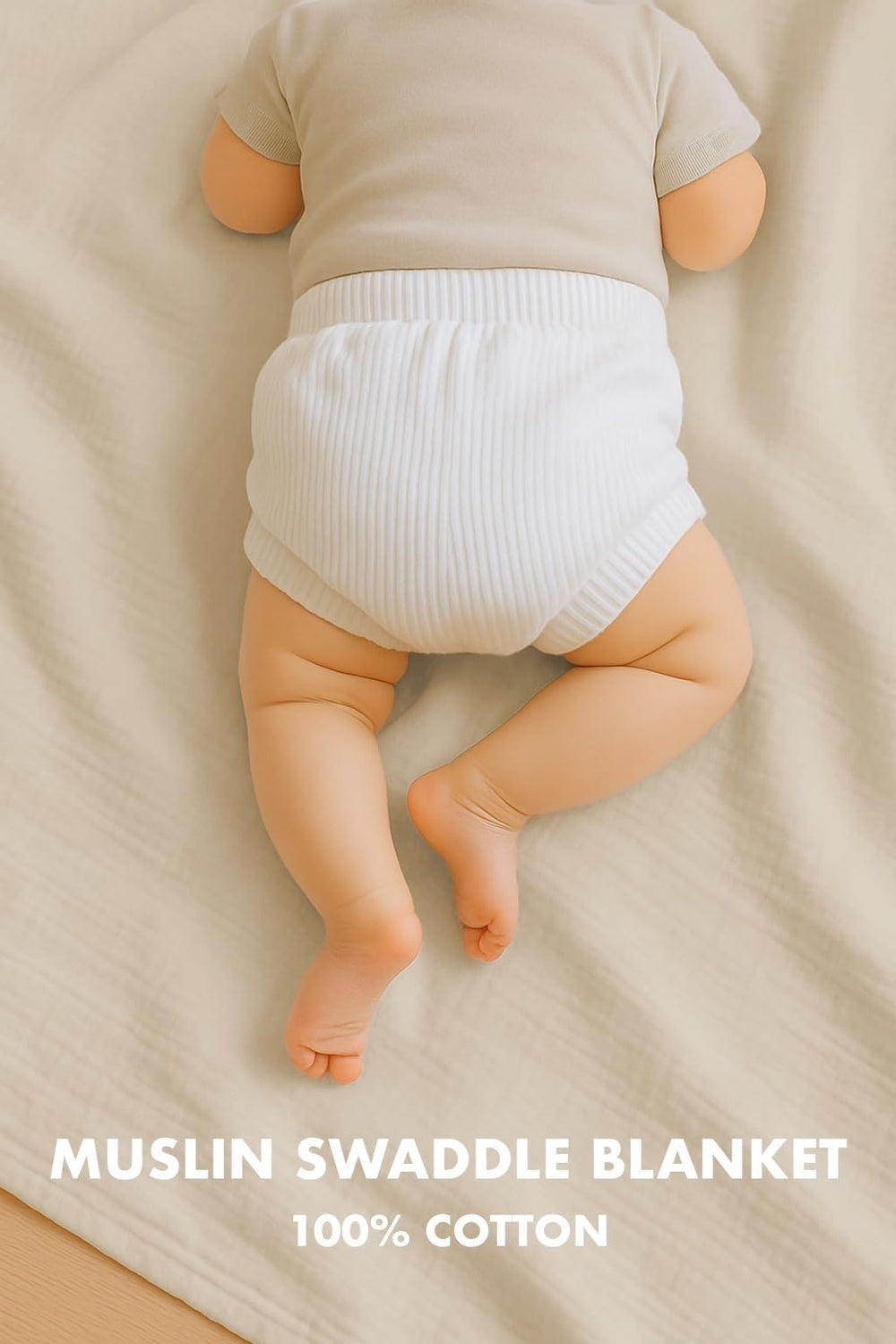 Neutral nursery colors from Comforista swaddles fit any decor.