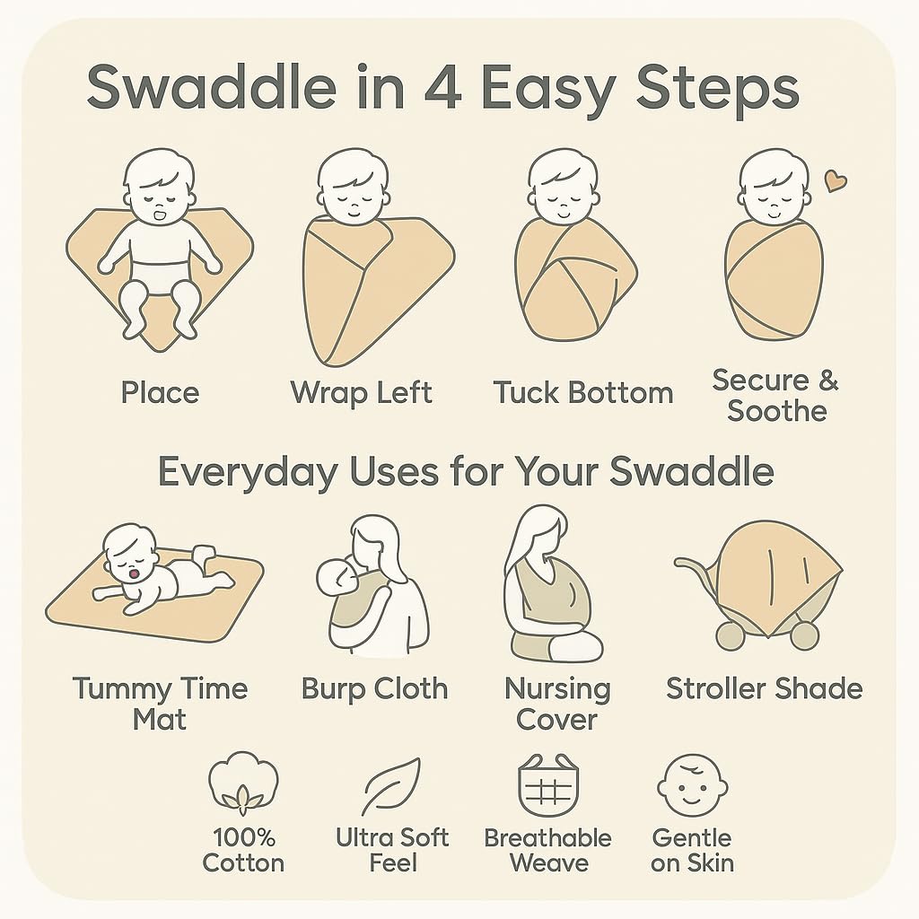 Comforista swaddle set used as stroller cover for on-the-go outings.