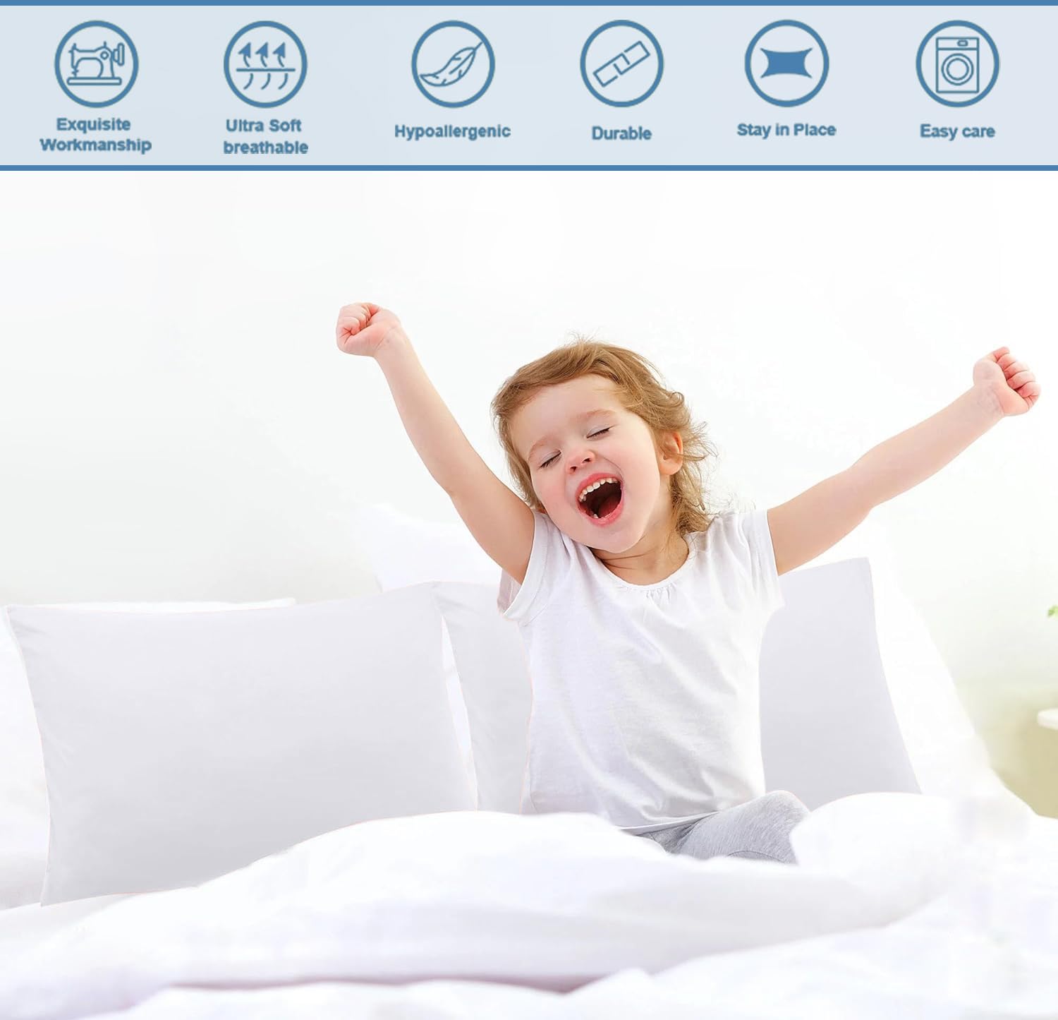 Comfort Beddings nursery pillowcase ready for machine washing and easy care